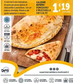 Deco Superfreddo Calzone ripieno pomodoro e mozzarella offerta
