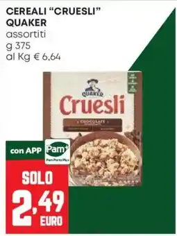 Pam Cereali Cruesli Quaker offerta