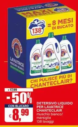 Il Gigante Detersivo liquido per lavatrice Chanteclair muschio bianco/marsiglia offerta