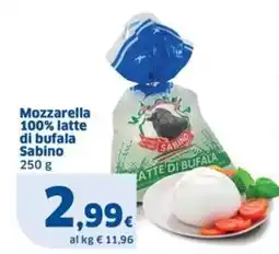 Sigma Mozzarella 100% latte di bufala Sabino offerta