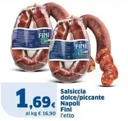 Sigma Salsiccia dolce/piccante Napoli Fini offerta