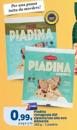 Sigma Piadina romagnola IGP classica Alimenta offerta