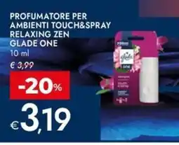 Bennet Profumatore per ambienti touch&spray relaxing zen glade one offerta