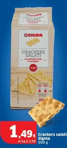 Sigma Crackers salati Sigma offerta