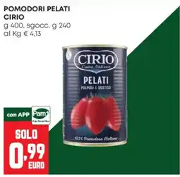 Pam Pomodori pelati Cirio offerta