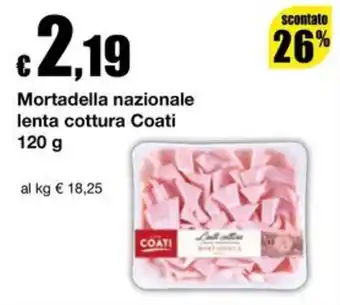 Mortadella nazionale lenta cottura Coati