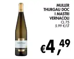 èccoMI Muller Thurgau Doc I MASTRI Vernacoli offerta