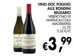 èccoMI Vino Doc Poggio alle Rondini Belisario offerta