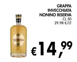 èccoMI Grappa invechiata Nonino riserva offerta