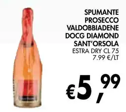 èccoMI Spumante Prosecco Valdobbiadene Docg Diamond Sant'orsola offerta