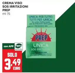 Pam Crema viso SOS irritazioni PREP offerta