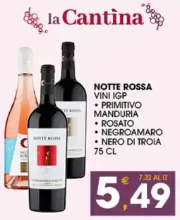 SeBón Supermercati Notte Rossa vini IGP offerta