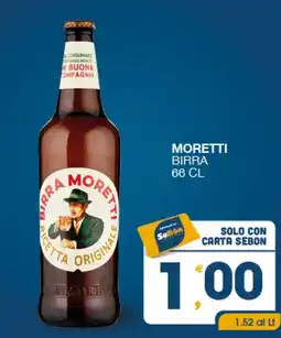 SeBón Supermercati Birra Moretti offerta