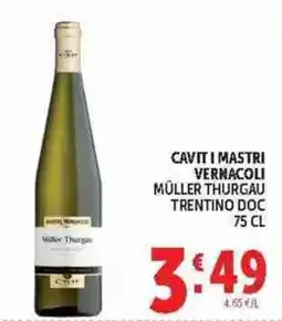 Deco Superstore Cavit I MASTRI Vernacoli Müller Thurgau offerta
