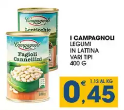 SeBón Supermercati I Campagnoli legumi in lattina offerta