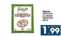 SeBón Supermercati Felicia gnocchi di riso con grano saraceno integrale offerta