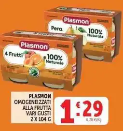 Deco Superstore Plasmon omogeneizzati alla frutta offerta