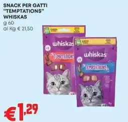 Pam Snack per gatti Temptations Whiskas offerta