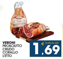 SeBón Supermercati Veroni prosciutto crudo corallo offerta