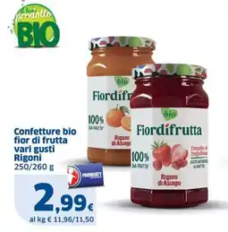 Sigma Confettura bio fior di frutta Rigoni offerta