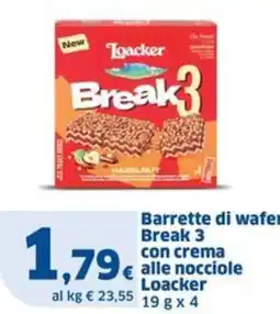 Sigma Barrette di wafers Break 3 Loacker offerta