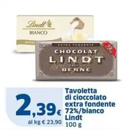 Sigma Tavoletta di cioccolato extra fondente 72%/bianco Lindt offerta