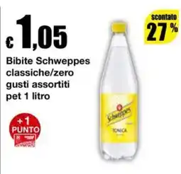 Sì con te Supermercati Bibite Schweppes classiche/zero gusti assortiti offerta