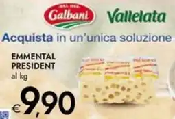 Bennet Vallelata Emmental President offerta