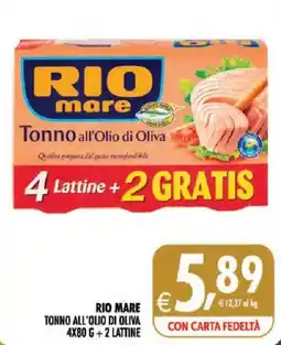 Deco Iperstore Rio mare Tonno all'olio di oliva offerta