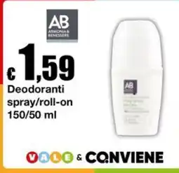 Sì con te Supermercati Deodoranti spray/roll-on AB offerta