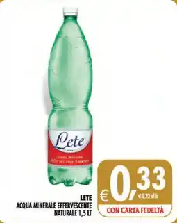 Deco Iperstore Lete acqua minerale effervescente naturale offerta