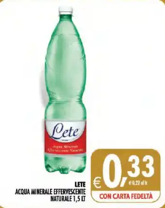 Lete acqua minerale effervescente naturale