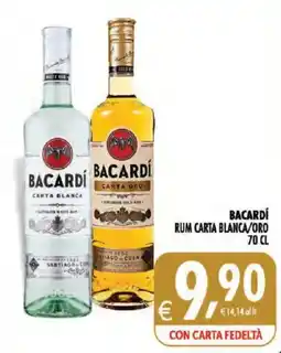Deco Iperstore Bacardi rum carta bianca/oro offerta