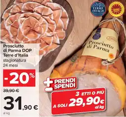Carrefour Market Prosciutto di Parma Terre d'Italia offerta