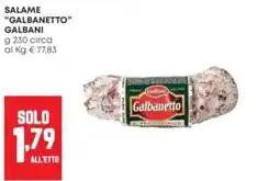 Panorama Salame Galbanetto Galbani offerta
