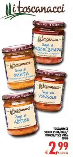 Deco Iperstore Toscanacci Sugo di Astice/Orata/Vongole/Pesce Spada offerta