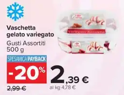 Carrefour Market Vaschetta gelato variegato offerta