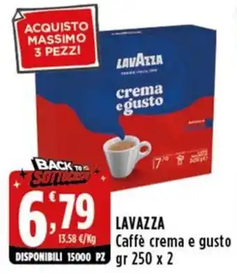 Rossotono Carrefour Lavazza Caffè crema e gusto offerta