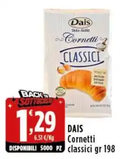 Rossotono Carrefour Dais Cornetti classici offerta