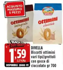 Rossotono Carrefour Divella biscotti ottimini offerta