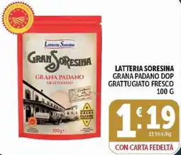 Deco Supermercati Latteria Soresina Grana Padano DOP Grattugiato Fresco offerta