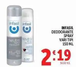 Deco Superstore Infasil deodorante spray offerta