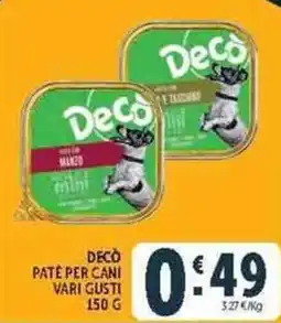 Deco Supermercati Decò paté per cani offerta