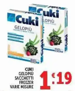 Deco Supermercati Cuki gelopiù sacchetti freezer varie misure offerta