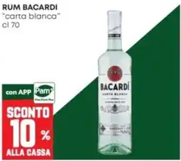 Panorama Rum Bacardi carta blanca offerta