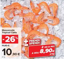 Carrefour Market Mazzancolle Tropicali Cotte offerta