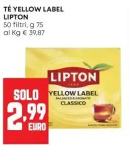 Panorama Té Yellow Label Lipton offerta