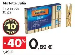Carrefour Market Mollette Julia in plastica offerta