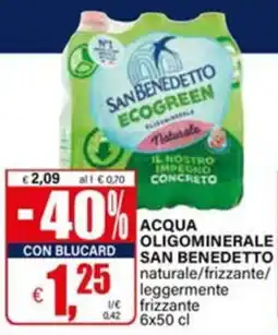 Il Gigante Acqua oligominerale San Benedetto naturale/frizzante/leggermente frizzante offerta