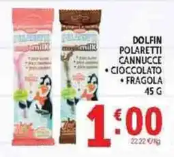 Deco Supermercati Dolphin polaretti cannucce cioccolato fragola offerta